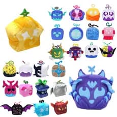 13/20cm Blox Fruits Plush Toy Kitsune Fruit Anime Game Doll Leopard Pattern Box Plushies Soft Stuffed Gift Para Crianças