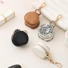 Mini Porta-Joias De Viagem Anel , Caixa Organizadora De Pequena De Couro Sintético , Presentes Para Mulheres , Meninas ,