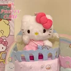 [Pretty ggirl] Brinquedo De Boneca De Pelúcia Sanrio De Desenho Animado Fofo Doce Hello Kitty Enfeites Pendurados KT Gat