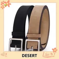 Cinto De Couro De Camurça DESERT , Fivela De Pino Quadrado , Design Luxuoso , Negócios , Cintura Casual Retrô