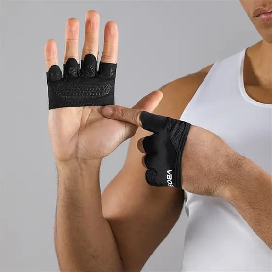 Luvas Unissex Antiderrapantes e Respiráveis de Meio Dedo, Adequadas para Pilates, Yoga e Treinamento Aéreo CN0V