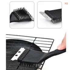 Escovas De Limpeza De Grelha De Aço Inoxidável , Escova De Churrasco Com Cerdas E Raspadores , Para A Gás , Carvão