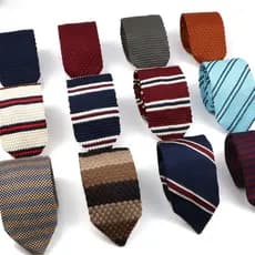 ZONFAZ Gravata De Malha Masculina Cor Sólida Listrada Quente Cavalheiro Britânico Gravatas Para Homens Clássico Tecido D