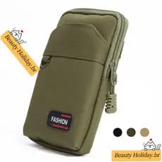 GUOJH Bolsas Para Telefone Celular Acessórios Camping Khaki Nylon Colth De Camada Única/Dupla Bolsa Masculino EDC Molle