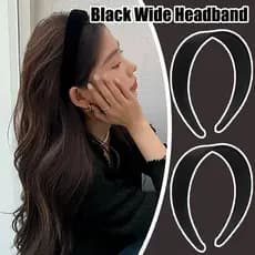 1/2/3 Unidades De Faixa De Cabeça Preta De Aba Larga-Argola De Cabelo Vintage-De Veludo Retrô-Acessórios Da Moda-Cocar E