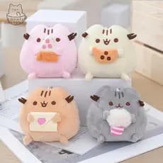 lovelycactushg Cartoon Pusheen Cat Brinquedo De Pelúcia Fofo Gatinho Boneca Chaveiro Linda Mochila Pingente Bolsa Ch Por