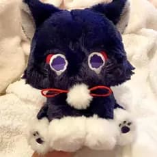 Anime Scaramouche Cat Boneca De Pelúcia Fofa 25cm Genshin Impact Wanderer Pet Cosplay Brinquedo De Almofada Recheado