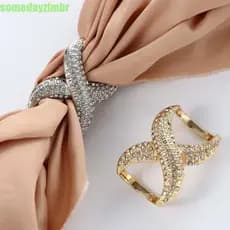SOMEDAYZL0M Joias Cristal Simples Lenço De Seda Fivela Prendedor X Forma Broche Clássico Pinos