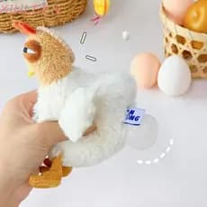 Chaveiro De Frango De Pelúcia XINLEEN , Borracha De Desenho Animado Para Galinhas , Porta-Chaves De Animal Macio Colocar
