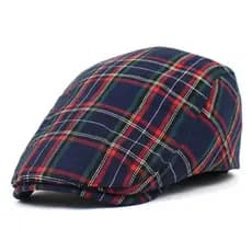 Lattice Striped Beret Caps Men Duckbill Visor Hat Winter Autumn Warm Caps Retro Vintage Man Boinas Gatsby Hats