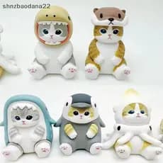 [Shnzd] Caixa Cega Para Gatos Boneca Fofa Tubarão Figura De Gato Brinquedos Cos Bonecas De Organismo Marinho Bolsa Decor