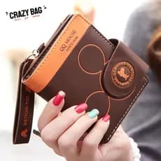 【Crazy Bag】Carteira Pequena Feminina Com Zíper Estampa
