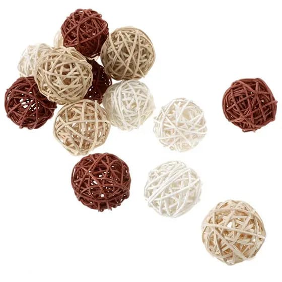 5 Pçs Bolas De Vime Rattan Vaso Enchi @ @ Mentos Para Festa De Casamento Natal Decoração De Casa
