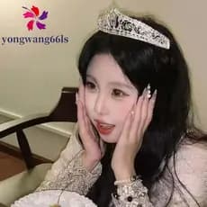 YONGWANG Coroa De Prata Para Noiva , Acessório De Cabelo Com Bronze Antigo Vintage , Tiara De Strass De Princesa Brilhan