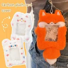 Porta-Cartões Fotográficos Plush-Cartoon , Kawaii , INS-Organizador De-Mangas Para Kpop Idol