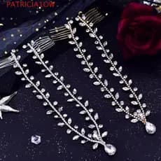 PATRICIA1OW Faixa De Cabeça Para Testa Com Pentes , Frontlet De Strass De Cristal De Fada , Glitter