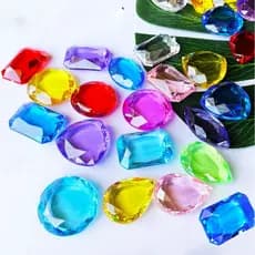 30 Peças Pirata Caça Ao Tesouro Multicolorido Diamante Gema Brinquedos Joias Para Bebês De Festa