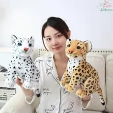 Brinquedo De Pelúcia De Leopardo De Neve De Simulação JOPNE , Cheetah Baby Leopard , Macio