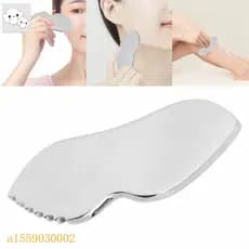 1 Pçs Gua Sha Placa Ferramenta De Aço Inoxidável Para Rosto Massagem Corporal Raspagem Facial Raspador Guasha