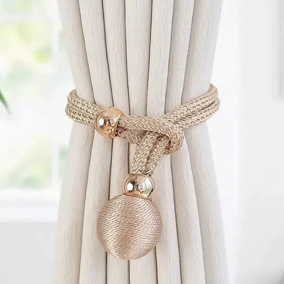 1/2 Pcs Cortina Tiebacks Tie Backs Clipes De Fivela Tecer Retentores De Corda Home