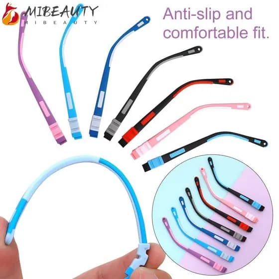 MIBEAUTY Perna De Reposição Multicolorida Com Encaixe Para Óculos Infantis