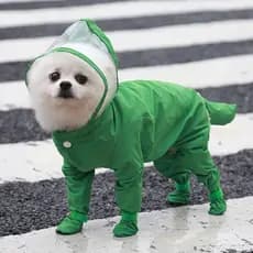 Capa De Chuva Para Cachorro De Uma Peça Impermeável Roupas Cães Pequenos Yorkie Roupa De Macacão Estimação