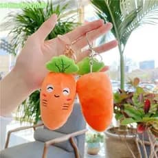 SOMEDAYZL0M Legumes Cenoura Chaveiro Mochila Decoração Boneca De Pelúcia Capa De Celular Encantos Acessórios De Joias Bo