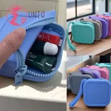 Bolsa De Moedas Carteira UNIQ , Viagem Com Zíper À Prova D'água Cosmética Organizadora De Silicone Simples Para Estudant