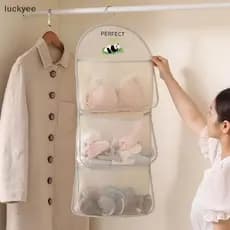 luckyeo Saco De Armazenamento De Roupa Interior Pendurado Na Parede Malha Respirável Meias Guarda-Organizador Brinquedo