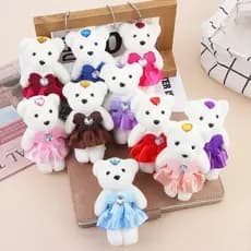 10 buquês de ursos de pelúcia, caixas decorativas de ursos de espuma, coroas, bonecos de desenho animado para casamento