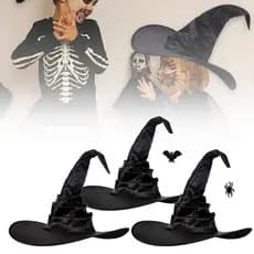 Novo Chapéu De Bruxa Halloween Decoração Adereços Para Adultos Crianças Cosplay Headwear Decorações