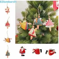 LOMBARD1 Enfeites De Papai Noel De Natal , Pingente De Menina Anjo Xmas Angel Girl , Artesanato De Ferro