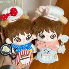 TWINKLE 10cm Roupas De Boneca De Algodão , Vestir-Se Chapéu De Chef , Conjunto De Avental Criativo