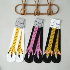 Mbaby-Kids Meias Engraçadas Fofas Com Pés De Frango Macias Elásticas Antiderrapantes De Halloween