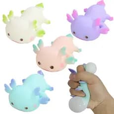 Stress Ball Toy Salamander Squeeze Soft Relief for Kids Adults Sensory Fidget for Anxiety Cute Animal Pinch