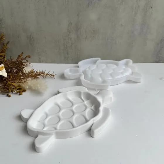 Molde De Concreto De Bandeja De Resina Em Forma De Tartaruga Marinha , Moldes De Silicone De Animais Xirdkur Para Epóxi