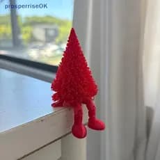 [newpros] Novo Enfeite De Árvore De Natal Impresso Em 3D Com Junta Móvel Decorações Estátua Festiva De Exibição De Mesa