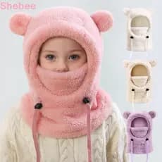 LUCKY-SHEBEE Conjunto De Cachecol Infantil , Balaclavas Quentes À Prova De Frio , Chapéu De Proteção De Orelha Com Orelh