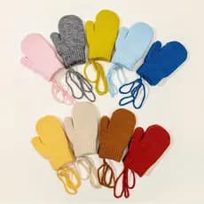 Lilás Inverno Manter Quente Malha Menino Menina Crianças Luva Cor Cores Quentes Sólido Disponível M6a1