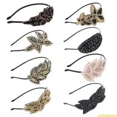 onlytiming Senhoras Menina Vintage 1920 Inspirado Liga Metal Tiara Frisada Flapper Faux Crys