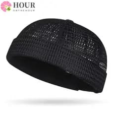 Chapéu De Gorros HOUR Docker , Pele De Melão Sem Aba Ultraleve , Boné De Hip Hop Respirável De Malha Ajustável