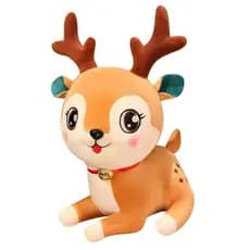 Super macio toque festa de natal veados bonito Elk boneca brinquedo de pelúcia rena boneca véspera de natal travesseiro