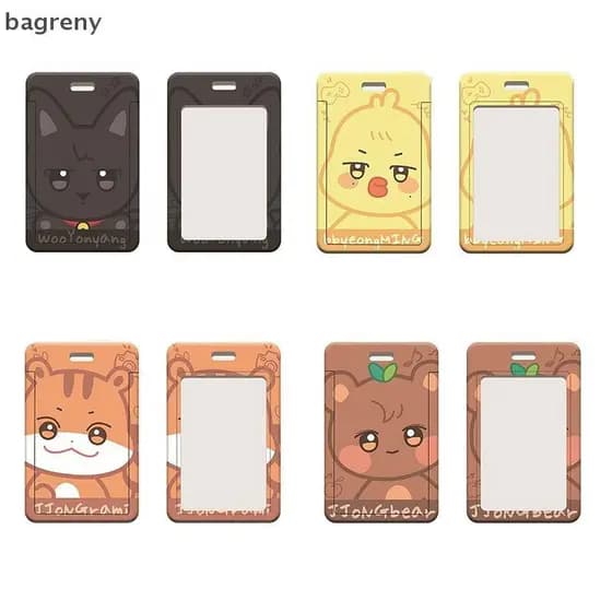 [Bolsa] Chaveiro Porta-Cartões De Plástico KPOP ATEEZ ANITEEZ Hongjoong Seonghwa Yunho Yeosang San Mingi Woven Kawai