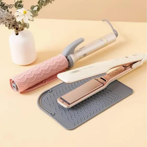 [bagreny] Tapete De Isolamento Multifuncional De Silicone Resistente Ao Calor Para Alisador De Cabelo , Modelador De Bas