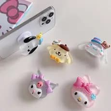 Suporte Luminoso Sanrio Para Airbag De Telefone Móvel Kulomi Melodia Retrátil Desktop Perseguindo O Drama Do A