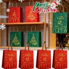 2/3/5 Unidades Bolsa De Presente De Natal De Ano Novo-Sacola De Embalagem De Férias Suprimentos Para Festas-Sacos De Pap