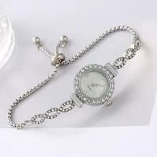 Liquidação de Armazém Relógio de Moda Feminina Estilo Pulseira/Corrente de 8 Olhos PXRH