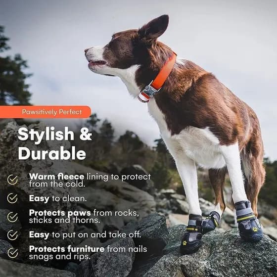 Sapatos para cães grandes de estimação inverno engrossado à prova d'água ao ar livre médio grande sapatos para cães bota