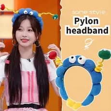 Estilo Coreano Bonito Olhos Grandes De Pelúcia Hairband Feminino Engraçado Lavagem Foto Bandana Cabelo Vara F2g2