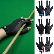 3 Dedos Luvas De Piscina Esquerda Bilhar Mão Atiradores Snooker Cue Esporte Luva Mostrar V8e9